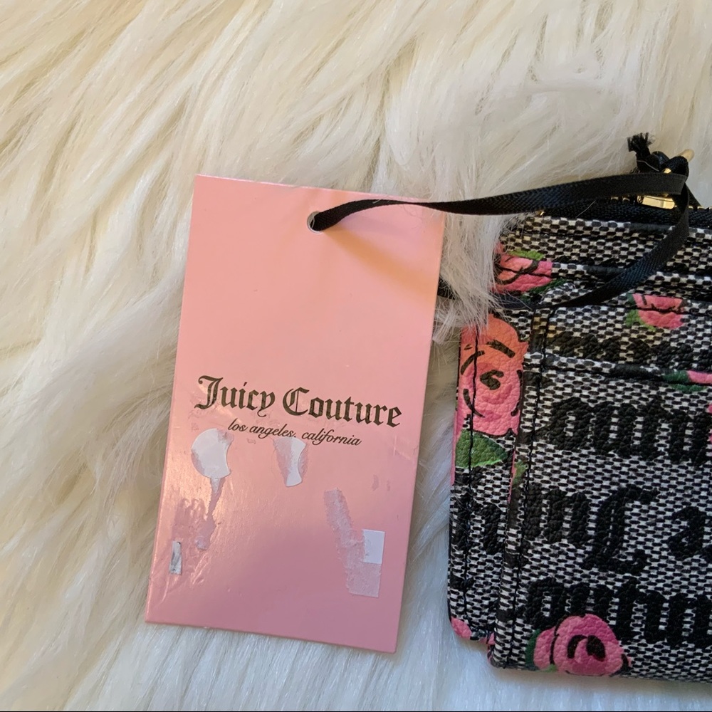 Juicy Couture Tab Card Case - NWT - Pink Bloom Black - Picture 5 of 11